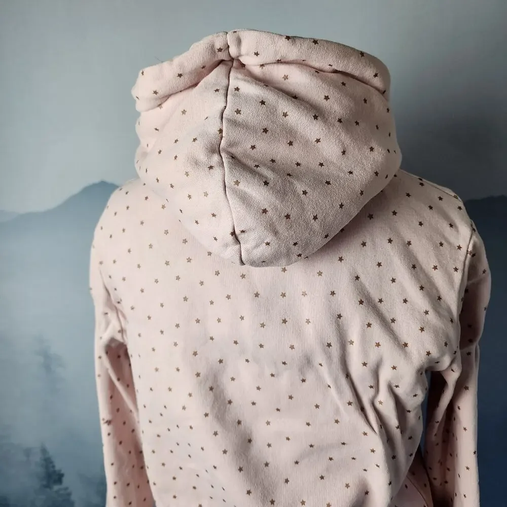 Superdry Vintage Premium Goods Shimmer All Over Print Blush Hoodie | Women's 8